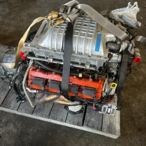 Hellcat engine and transmission for sale from a 2020 Dodge Challenger SRT 6.2L Supercharged HEMI V8 with 8HP90 automatic transmission